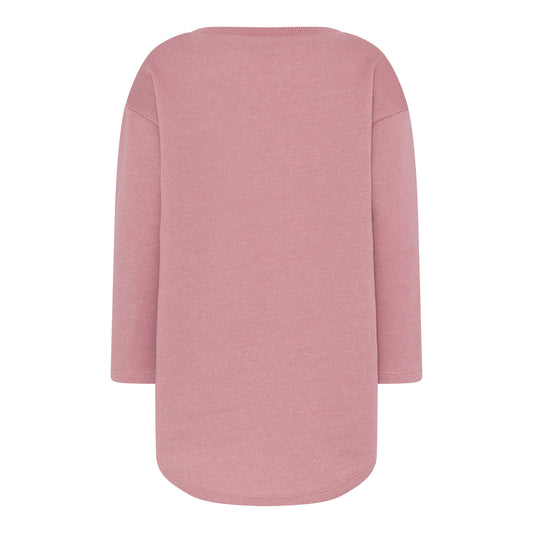 Minymo Langarm Sweatkleid altrosa