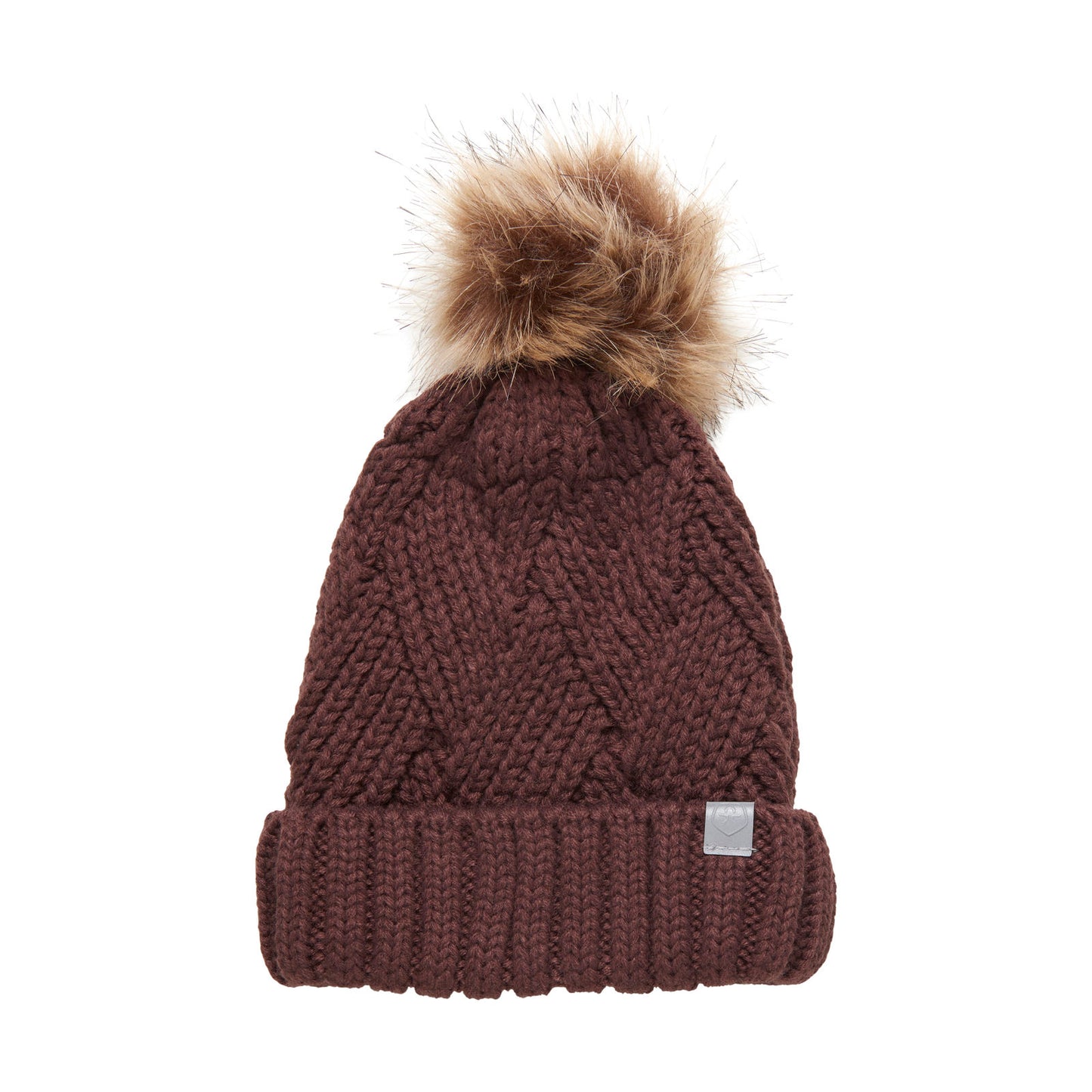 Color Kids Strickmütze mit Bommel Marron Braun