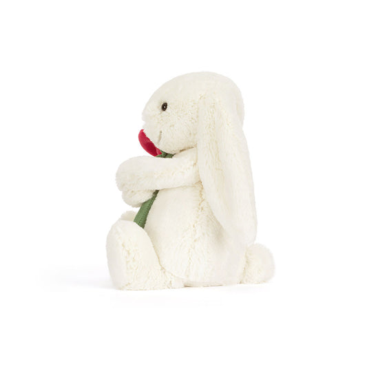 Jellycat Cream Bunny Hase mit Rose 31cm