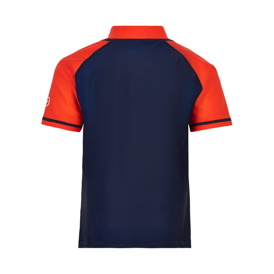 Color Kids Kurzarm Shirt UV40+ Blau-orange