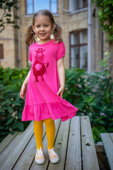 Danefae Vesterbro Dress Pow Pink PONY FREJA - ORGANIC