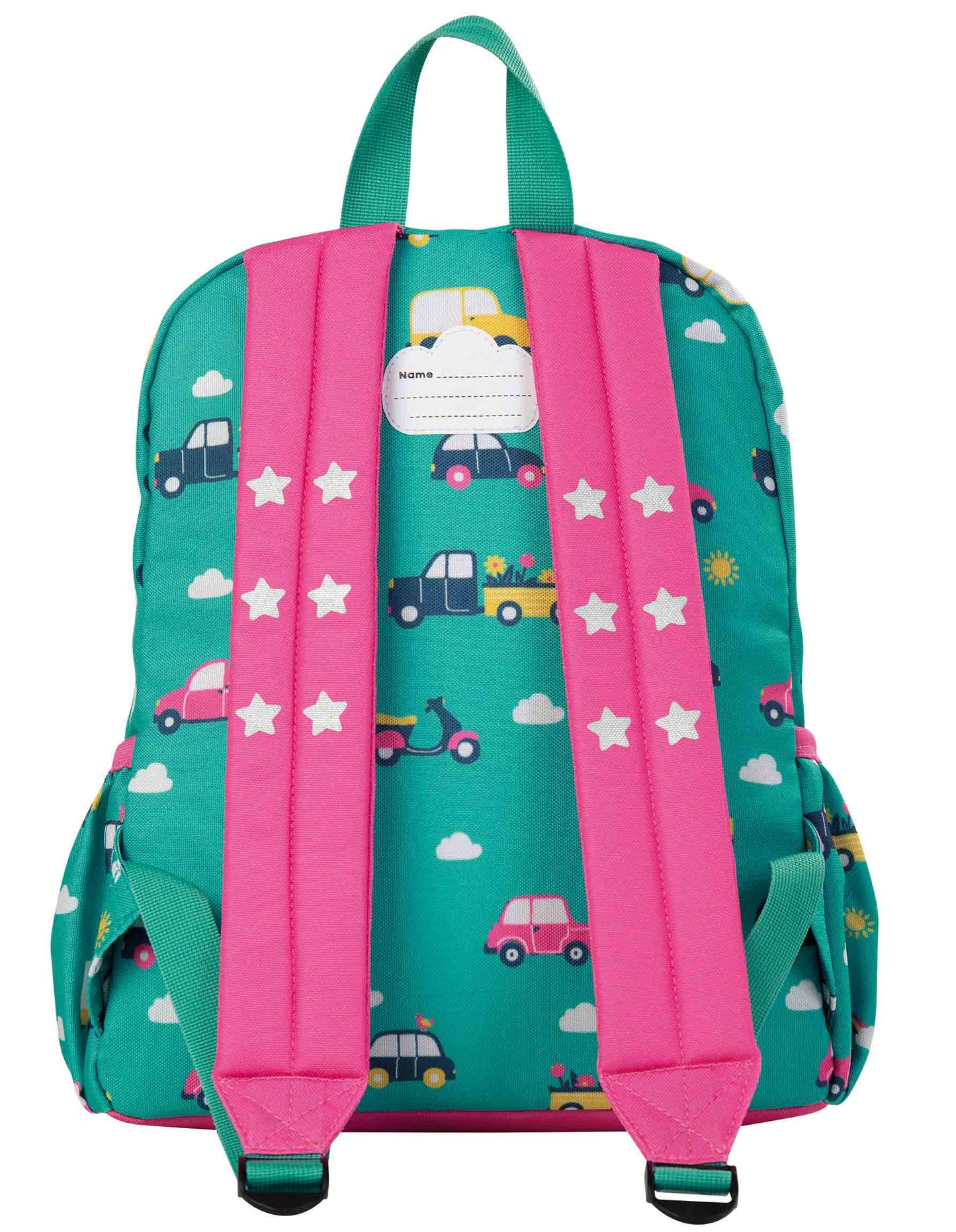 Frugi Adventurer Backpack Kindergartenrucksack Aqua Rainbow Roads