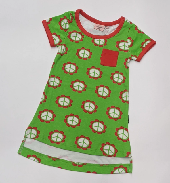 Moromini Kurzarm Kleid Peace Flower