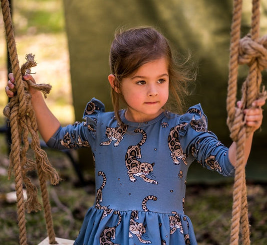 Mullido Langarm Kleid Leopard