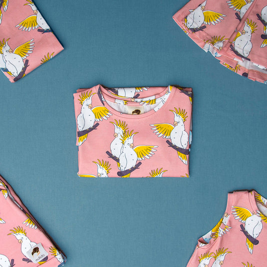 Mullido ärmelloses Kleid Kakadu rosa