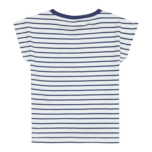 Sense Organics DORA Kurzarm Shirt gestreift mit Blättern