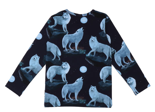 Walkiddy Langarm Shirt Singing Wolfs