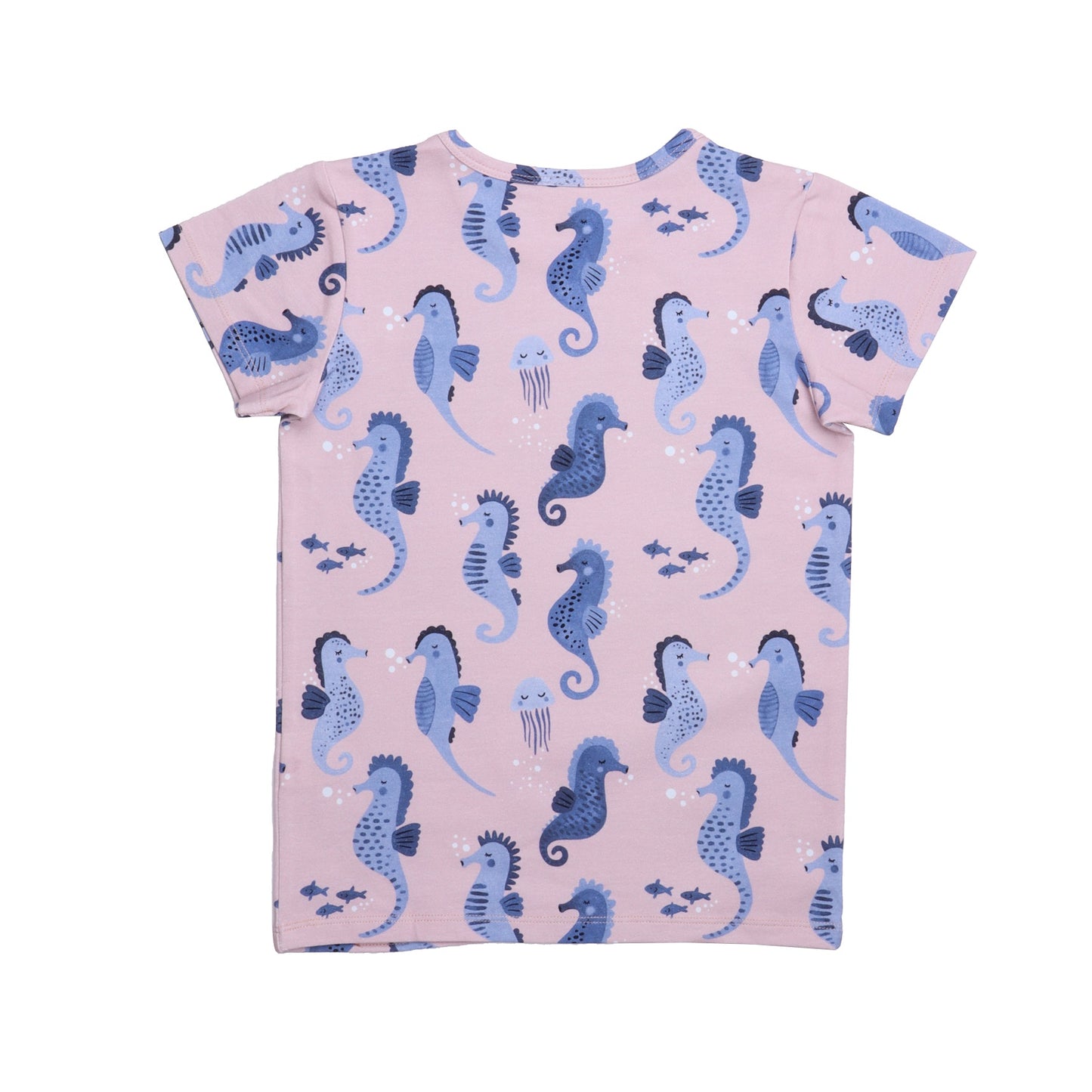 Walkiddy Kurzarm Shirt Blue Seahorses