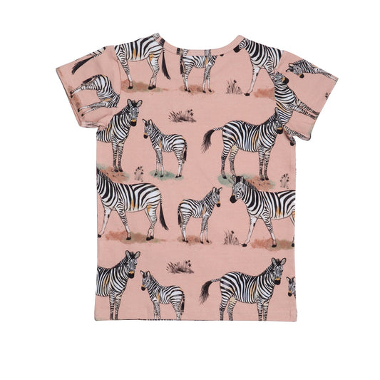 Walkiddy Kurzarm Shirt Zebra Family