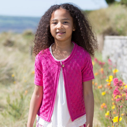 Kite Clothing Leaf lace Cardigan pink
