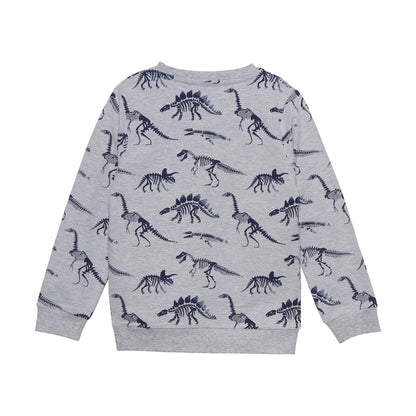 Minymo Sweatshirt Dinosaurier grau