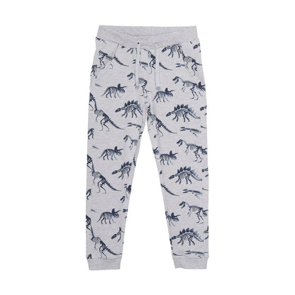 Minymo Sweat Hose Jogginghose Dinosaurier grau