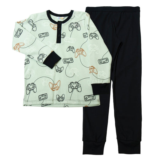 JOHA Pyjama Schlafanzug lang Gaming