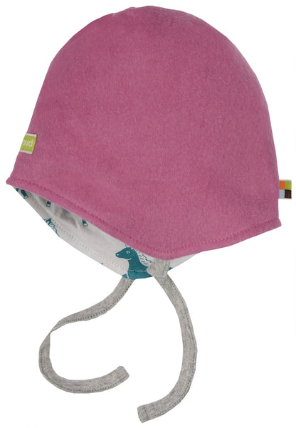 Loud + Proud Fleece Wendemütze rosa mit Pferden