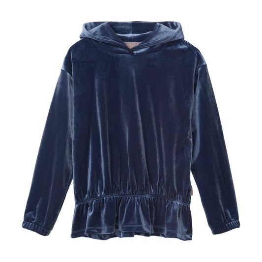 Creamie Kapuzenshirt Velour Vintage Indigo