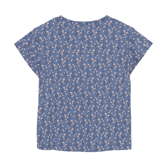 Creamie Kurzarm Shirt Blumen Country Blue