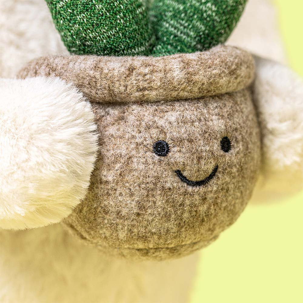 Jellycat Cream Bunny with Plant 31cm