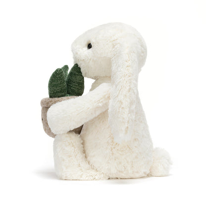 Jellycat Cream Bunny with Plant 31cm