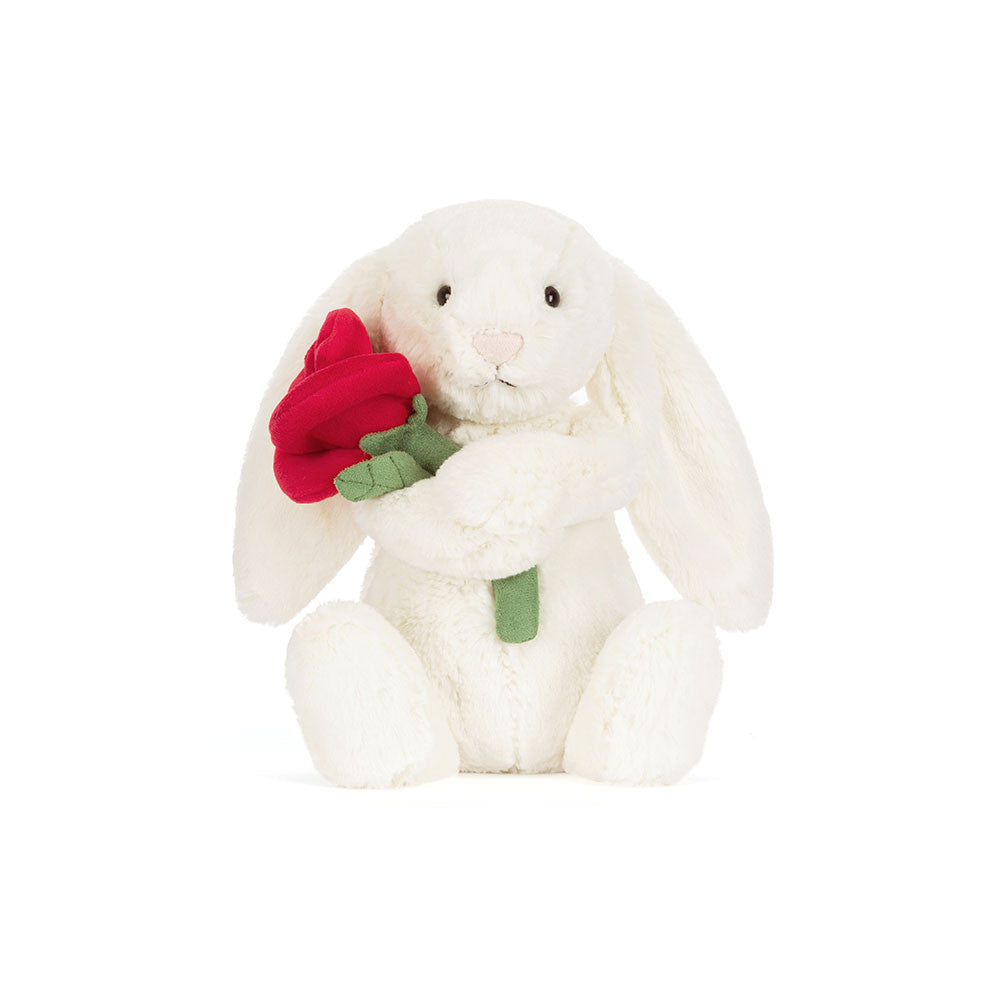 Jellycat Cream Bunny Hase mit Rose 31cm