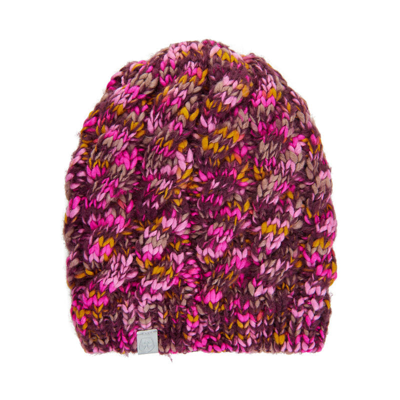 Color Kids Mädchen Strickmütze Potent Purple gemustert