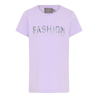Creamie Kurzarm Shirt Fashion Pastel Lilac
