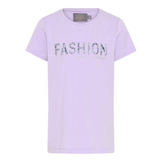 Creamie Kurzarm Shirt Fashion Pastel Lilac