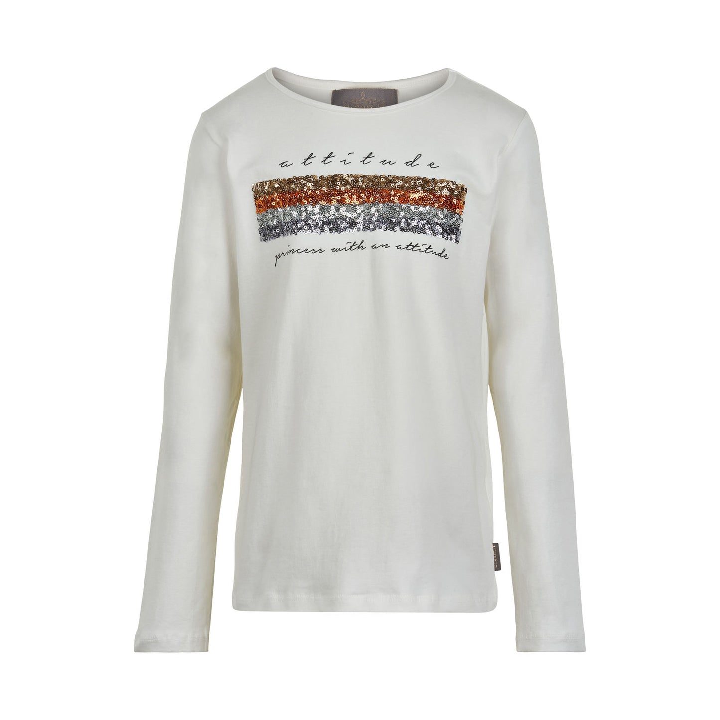 Creamie Langarm Shirt Sequins weiß