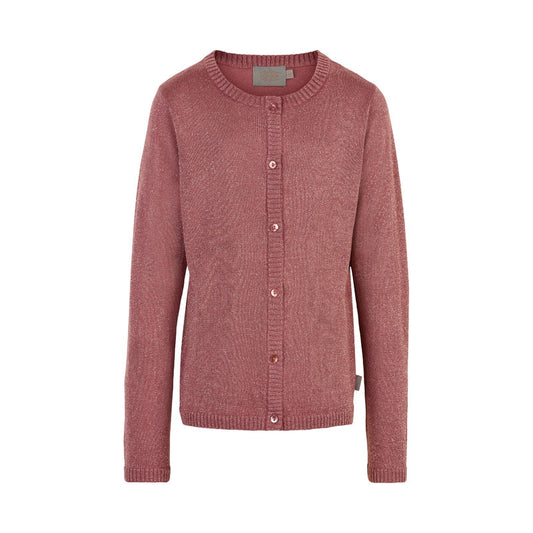 Creamie Lurex Strick Cardigan Withered Rose