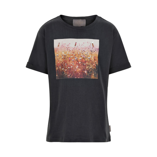 Creamie Kurzarm Shirt Fotoprint Blumenwiese