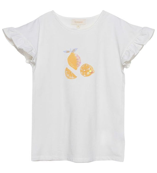 Creamie Kurzarm Shirt Zitrone Cloud