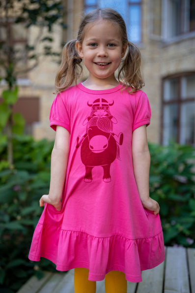 Danefae Vesterbro Dress Pow Pink PONY FREJA - ORGANIC