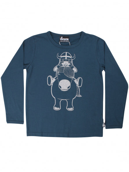 Danefae BASIC Langarm Shirt Dusty Navy PONY FREJA