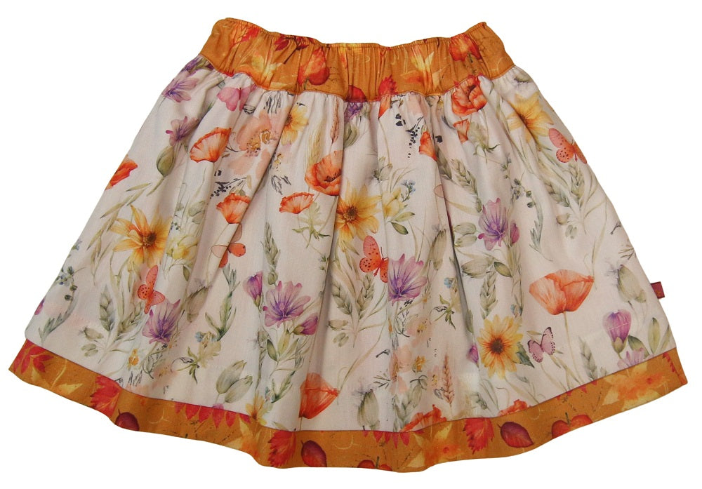 Enfant Terrible Flanell Wenderock mit Blumendruck okker
