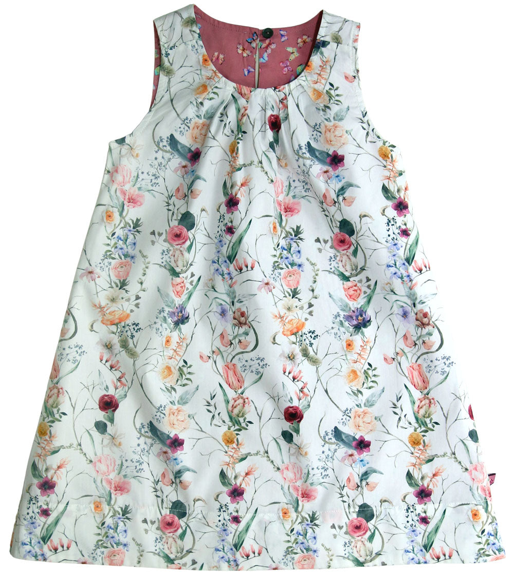 Enfant Terrible Wendekleid Schmetterlinge-Blumen weiß-rose