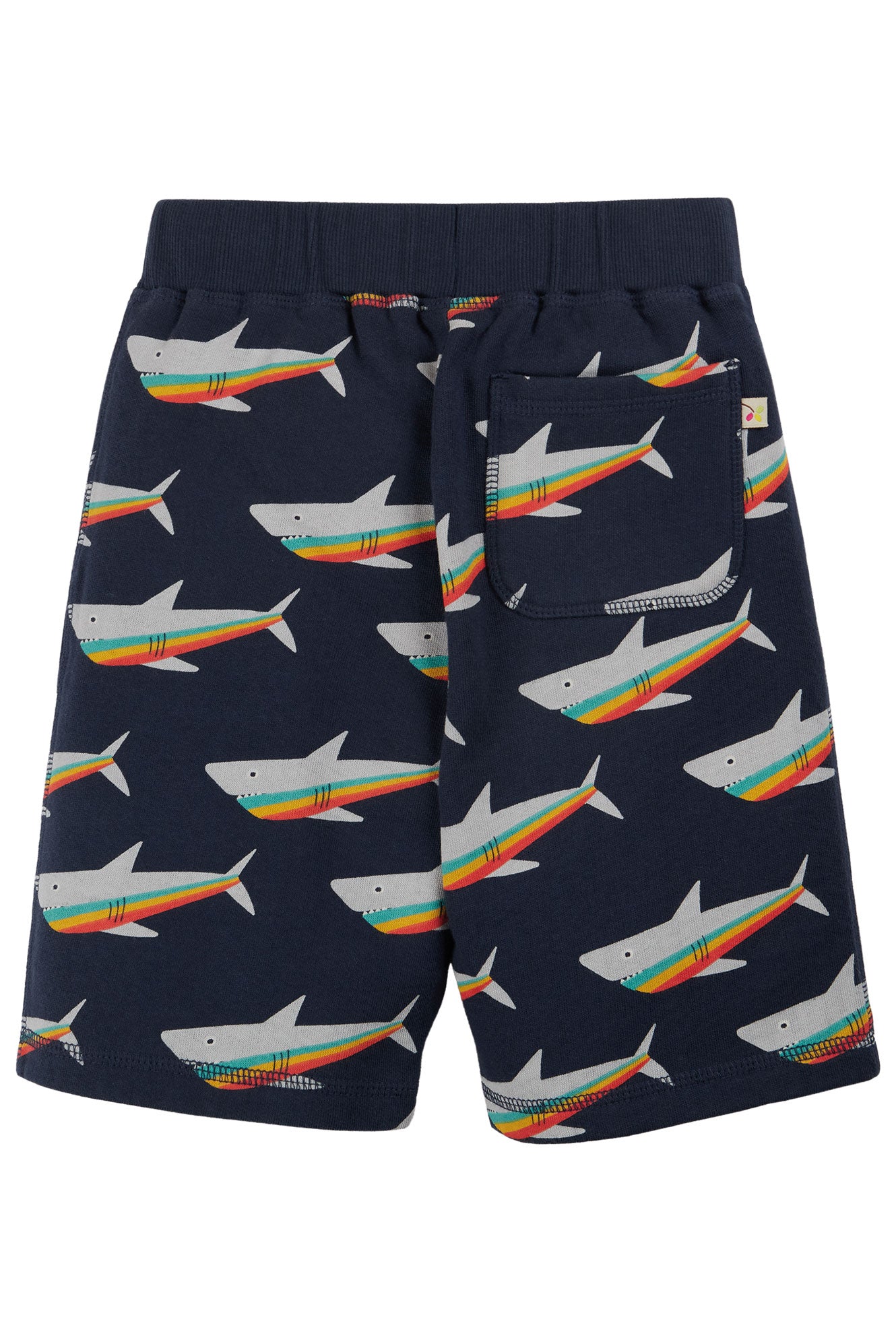 Frugi Samson Short Indigo Rainbow Sharks