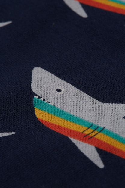 Frugi Samson Short Indigo Rainbow Sharks