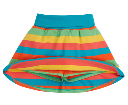 Frugi Skort Camper Blue Rainbow Stripe