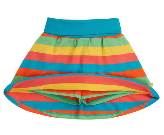 Frugi Skort Camper Blue Rainbow Stripe