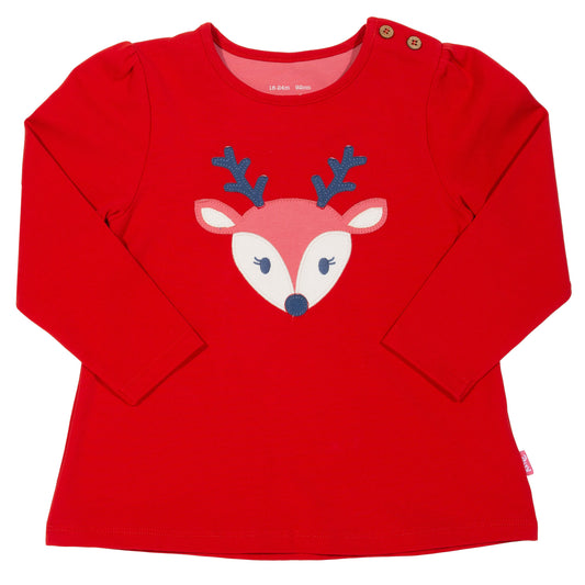 KITE Langarm Tunika Reindeer Rentier rot