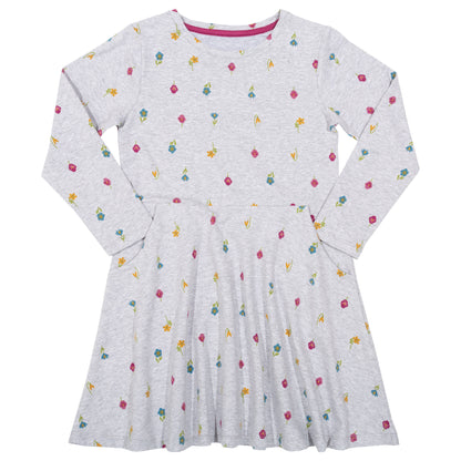 KITE Little Flora Langarm skater dress grau