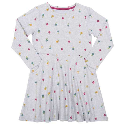 KITE Little Flora Langarm skater dress grau