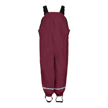 LEGO Fleece gefütterte Regenhose mit Latz LWPUELO 703 bordeaux