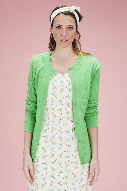 Lily Balou Damen Iris Cardigan Strickjacke grün