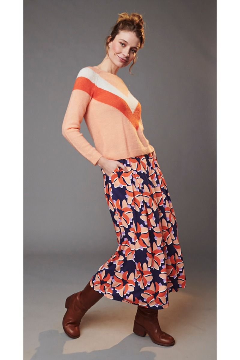 Lily Balou Damen CHIARA Rock lang Big Flower