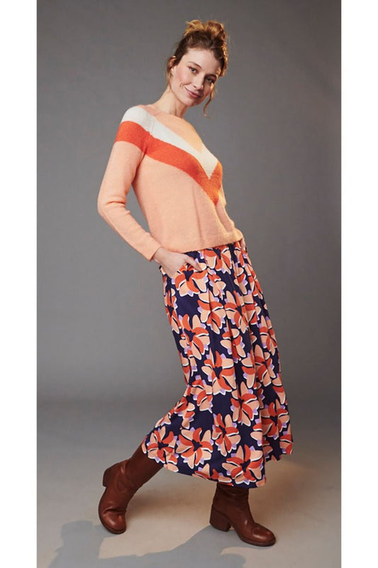 Lily Balou Damen CHIARA Rock lang Big Flower