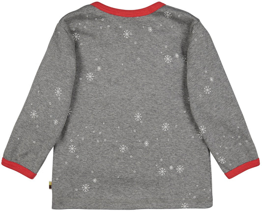 Loud + Proud Langarm Shirt grau Schneeflocke