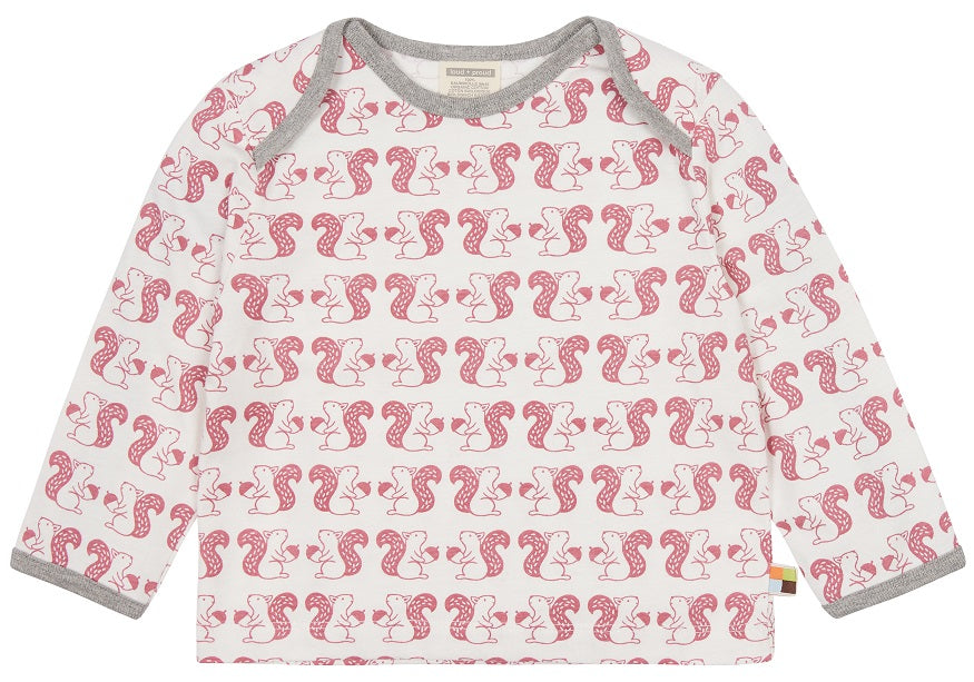 Loud + Proud Langarm Shirt Eichhörnchen Mauve