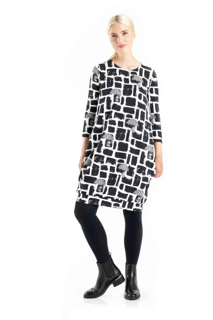 Martinex Mumin Damen Sivi Kleid Feisty Black / White