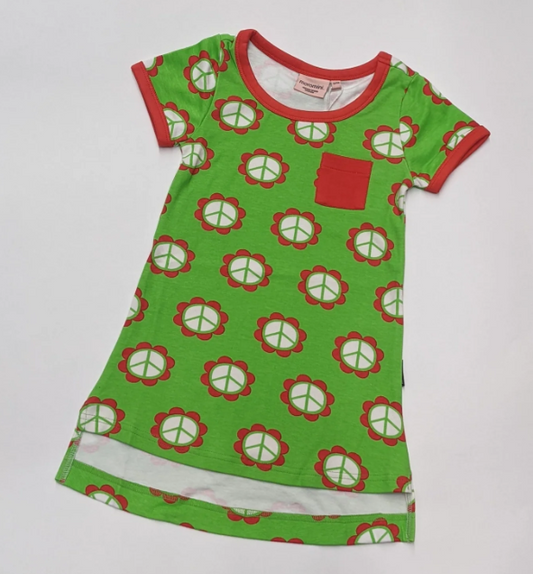 Moromini Kurzarm Kleid Peace Flower