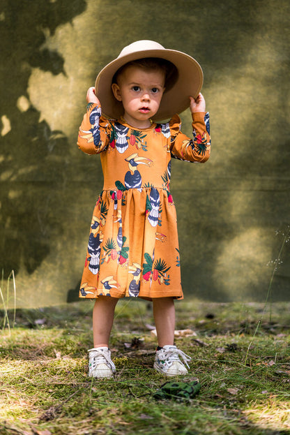 Mullido Langarm Kleid Hornbill